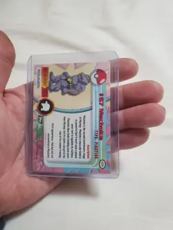 Machoke #67 Topps Pokemon Black Logo TV Animation 1999 Rainbow Holo Nm - Image 2