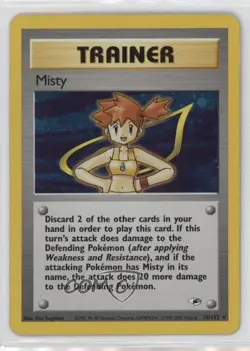 Misty Holo Pokemon Gym Heroes #18 2000 - Image 1