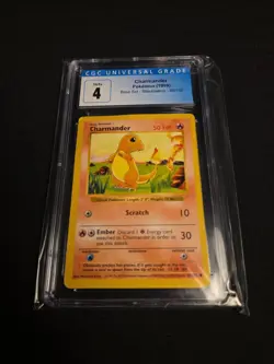 1999 Pokemon Set Shadowless Charmander #46/102 CGC 4 - Image 1