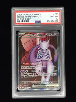 Rocket's Mewtwo ex 213 Pokemon Destined Rivals PSA 10 🔥 - Image 1