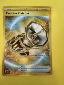 Pokemon ~ Counter Catcher 264/182 ~ Gold Hyper Rare ~ Paradox Rift - Image 1