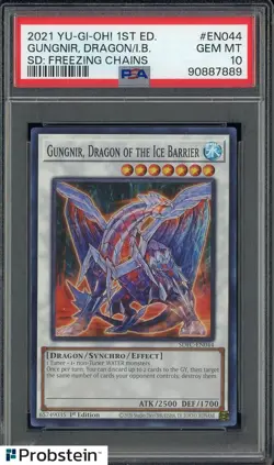 2021 YU-GI-OH 1st ED. #EN044 Gungnir, Dragon/IB SD Freezing Chains PSA 10 - Image 1
