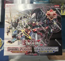 YuGiOh TCG Saber Force & Dark Legion Starter Deck Factory Sealed Display Box - Image 1
