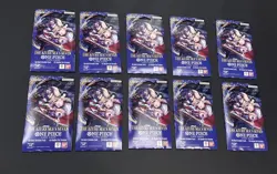 One Piece OP-14 The Azure Sea's Seven Sleeved Booster Packs x10 English Sealed - Image 1