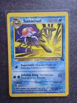 Pokemon TCG Tentacruel Fossil, Unlimited Uncommon Card 44/62 Lp Condition - Image 1