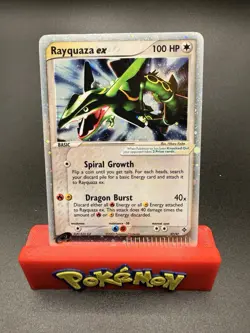 Pokemon TCG Rayquaza EX Ultra Rare Dragon Card 97/97 LP+/NM- Condition - Image 1