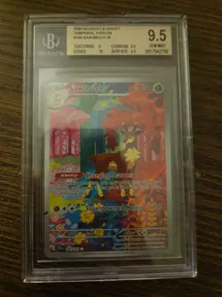 Pokemon TCG Sawsbuck Temporal Forces Illustration Card 166/162 Ra - Image 1