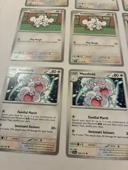 Lot Of 12 Tandemaus and Maushold Pokemon Cards - Image 4