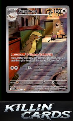 Gumshoos - 153/132 153/132 Pokemon Illustration Rare ME01: Mega Evolution Card N - Image 1