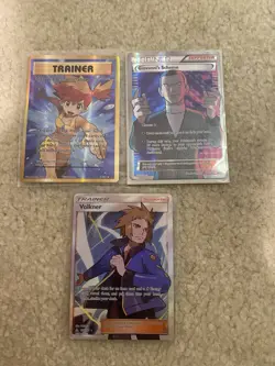 Pokemon TCG Trainer Supporter Holo Card Lot Misty Giovanni Volkner 3 Card Lot - Image 1