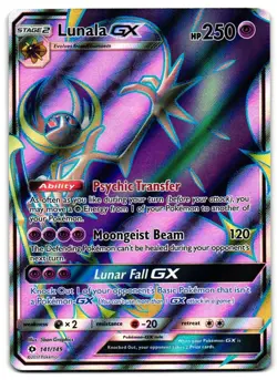 Lunala GX 141/149 - Sun & Moon Rare Ultra Pokemon TCG - M/LP Card - Image 1