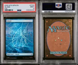 2025 MTG Island Foil #0190 Marvel Spider-Man PSA 9 Mint Universes Beyond SPM EN - Image 3