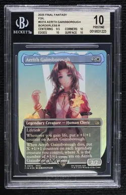 Aerith Gainsborough Borderless R Foil Magic Final Fantasy BGS 10 PRISTINE - Image 1
