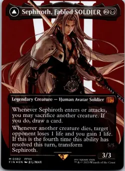 Sephiroth, Fabled SOLDIER (Borderless) 382 FINAL FANTASY NM FOIL MTG - Image 1