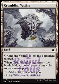 Crumbling Vestige 1x FOIL OGW MTG Oath of the Gatewatch Common MINT land - Image 1