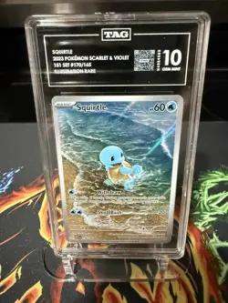 TAG 10 Squirtle 170/165 Scarlet & Violet 151 Illustration Rare Holo Pokemon TCG - Image 1
