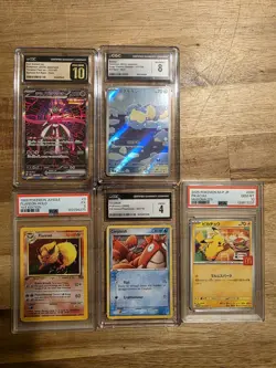 Bulk Lot Of 5 Graded Pokemon Cards Pikachu, Flareon - Image 2