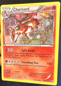 Charizard 19/113 2013 Legendary Treasures Pokemon Card Cosmos Holo Rare - Lp/Mp - Image 2