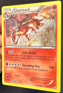 Charizard 19/113 2013 Legendary Treasures Pokemon Card Cosmos Holo Rare - Lp/Mp - Image 3