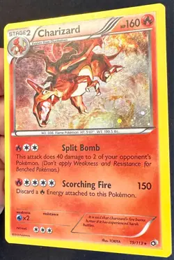 Charizard 19/113 2013 Legendary Treasures Pokemon Card Cosmos Holo Rare - Lp/Mp - Image 5