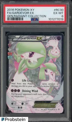 2016 Pokemon XY Radiant Collection #RC30 FA Gardevoir Ex PSA 6 EX-MT - Image 1