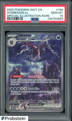 2025 Pokemon WHT EN Special Illustration Rare #169 Hydreigon ex PSA 10 GEM MINT - Image 1
