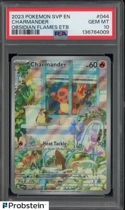 2023 Pokemon SVP EN Obsidian Flames ETB #044 Charmander PSA 10 GEM MINT - Image 1