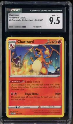 2025 Pokemon McDonald's Collection M24EN #001/015 Charizard CGC 9.5 MINT+ - Image 1
