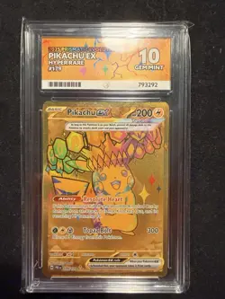 Pokemon Card 2025 Prismatic Evolutions Pikachu EX Hyper Rare Gold Holo #179/131 - Image 1