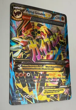 2015 POKEMON XY PRIMAL CLASH PRIMAL GROUDON EX 151/160 OMEGA 151 FULL ART RARE - Image 5