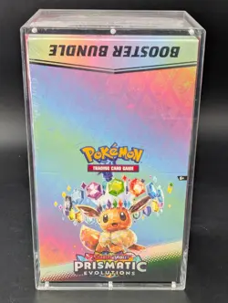 Pokemon SV8.5 Prismatic Evolutions Sealed Booster Bundle Display W/Acrylic Case - Image 1