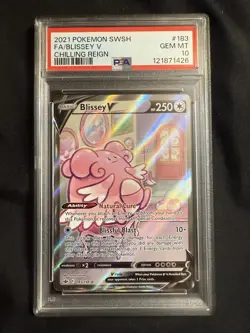Blissey V - 183/198 - Pokemon Chilling Reign Sword & Shield Alternate Art PSA 10 - Image 1