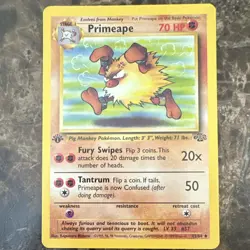 Pokemon TCG Primeape Jungle 43/64 1st Edition 70 HP Uncommon Stage 1 English - Image 1
