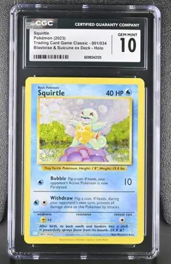 Squirtle *CGC 10* Holo *Classic Collection* #1 * Pokemon - Image 1