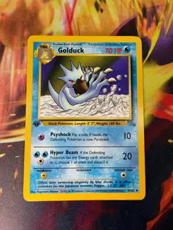 Golduck 35/62 LP Uncommon 1st Edition Fossil 1999 Pokemon TCG - Image 1