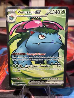 Pokemon 2023 Scarlet & Violet 151 Venusaur EX 182/165 Ultra Rare Full Art NM - Image 1