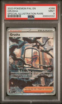 GRUSHA 2023 POKEMON PALDEA EVOLVED SPECIAL ILLUSTRATION RARE 268 PSA 9 Q0004 - Image 1