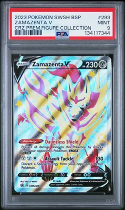 2023 POKEMON SWSH PROMO CROWN ZENITH FIGURE COLLECTION #293 ZAMAZENTA V PSA 9 - Image 1