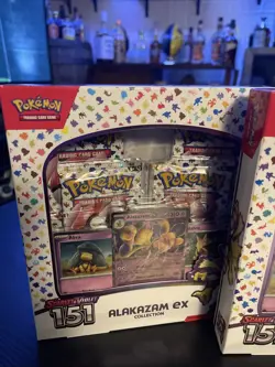 POKEMON SCARLET & VIOLET 151 ALAKAZAM EX COLLECTION BOX New 1 Each - Image 2