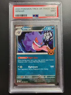 2024 POKEMON TCG TRICK OR TRADE #057 GENGAR PSA 9 Mint Graded - Image 1