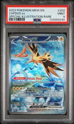 2023 POKEMON 151 SPECIAL ILLUSTRATION RARE #202 ZAPDOS EX PSA 9 - Image 1
