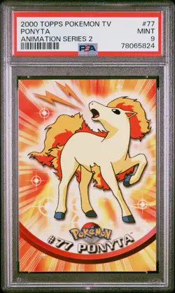 2000 TOPPS POKEMON TV ANIMATION SER 2 #77 PONYTA PSA 9 - Image 1