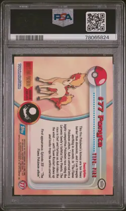 2000 TOPPS POKEMON TV ANIMATION SER 2 #77 PONYTA PSA 9 - Image 2