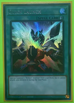 Quick Launch Ultra Rare Silver BLC1-EN042 Yugioh Rokket - Image 1