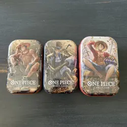 One Piece Tin Pack Set Vol 2 Lot Of 4 | TS-02 OP-13 | Factory Sealed | Bandai - Image 1