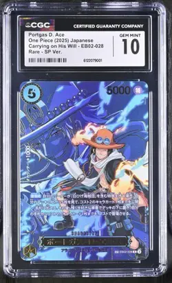 One Piece Portgas D. Ace SP AA EB02-028 R Japanese Edition CGC Gem Mint 10 - Image 1