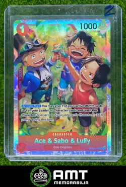 2025 One Piece Carrying on His Will Ace & Sabo & Luffy Super Rare #OP13-007 #2 - Image 1