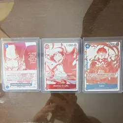 One Piece Card Game Monkey D. Luffy Sabo Character Cards Lot of 3 English - Image 2