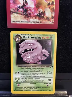 Pokemon Card Team Rocket Dark Weezing Holo Rare 14/82 090🔥LP MP🔥 - Image 1
