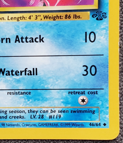1st Edition Seaking - Jungle - #46/64 - Vintage Pokemon Card 1999 WOTC - Image 4